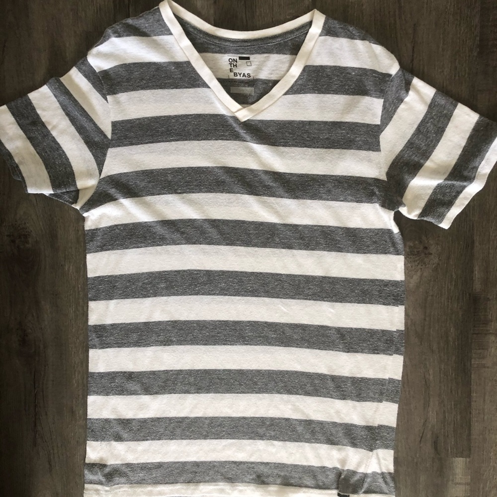 V-neck tee.